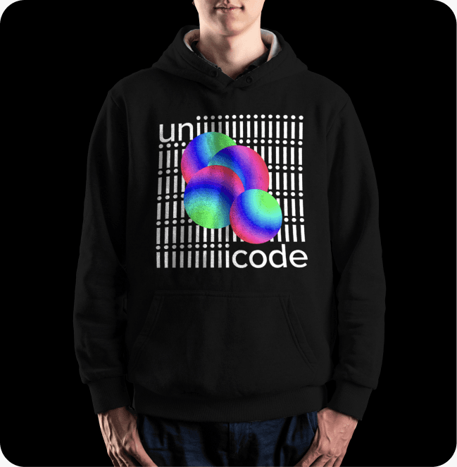 Худи с принтом Unicode